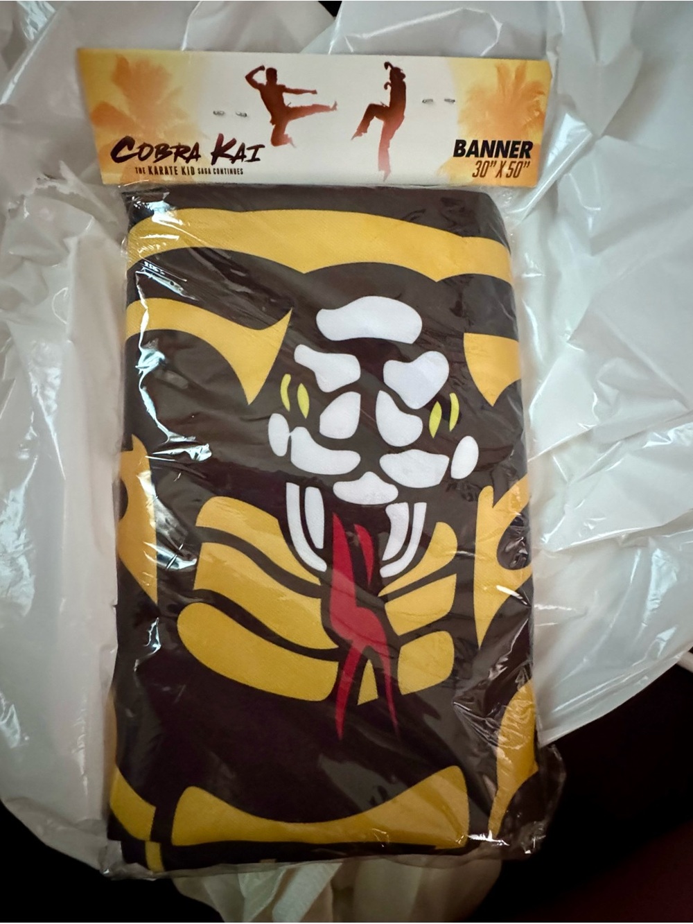 Cobra Kai Banner - Black & Yellow